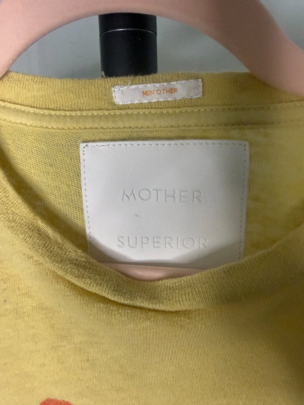 MOTHER The Sinful "Red Hot Mama" Graphic Tee – S- Yellow/Red- MSRP $130 - Picture 6 of 9